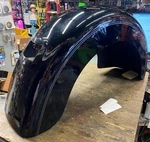 Right Rear Fender Triglide Trike Harley Vivid Black Silver Double Pin Nice!. Fixed Price $599.95.