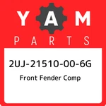 2UJ-21510-00-6G Yamaha Front Fender Comp 2UJ21510006G, New Genuine Oem Part. Fixed Price $237.05.