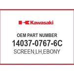Kawasaki Screen,lh,ebony 14037-0767-6C Oem New. Fixed Price $30.45.