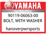 Yamaha Oem Part 90119-06063-00 Bolt, With Washer. Fixed Price $10.49.
