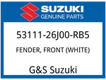 Suzuki Oem Part 53111-26J00-RB5 Fender, Front (white). Fixed Price $195.76.