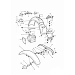 Triumph Thunderbird Front Mudguard T2303410-HA. Fixed Price $206.54.