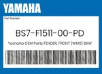 Yamaha Genuine Fender, Front (WM6) BXW1 BS7-F1511-00-PD. Fixed Price $42.75.