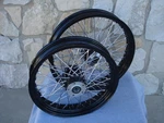 21X3.5" & 18" Black 60 Spoke Wheels Harley Road King Glide Touring 2002-07. Fixed Price $1458.00.