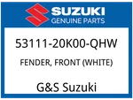 Suzuki Oem Part 53111-20K00-QHW Fender, Front (white). Fixed Price $184.08.
