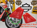 02-06 Oem Harley Vrod V-rod Racing Orange Paint Louvered Side Neck Covers. Fixed Price $89.95.