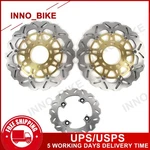 Front Rear Brake Rotors Discs For Kawasaki Ninja ZX6R 2005-2016 ZX10R 2004-2007. Fixed Price $222.59.