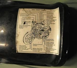 1977-80 Kawasaki KZ1000B Ltd KZ1000G Efi Inner Rear Plastic Fender Pn 35022-154. Fixed Price $24.95.