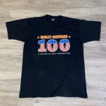 Harley-davidson Hd 100TH Anniversary Black Shirt Mike's Famous Delaware Size. Fixed Price $24.99.