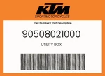 Ktm Genuine Utility Box - 90508021000. Fixed Price $6.37.