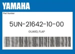 Yamaha Genuine Guard, Flap 5UN-21642-10-00. Fixed Price $16.01.