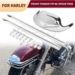 Front Fender Tip + Spear Trim For Harley Electra Glide Heritage Softail Flstc. Fixed Price $55.44.