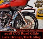 Cvo Oem 2018 Harley Touring Road Glide Front 21"FENDER Orange Lava & Dark Allloy. Fixed Price $499.99.