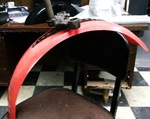 Used- K&m Boss Enduro Front Plastic Fender, 1970-73 F7 (red) #F1050. Fixed Price $38.00.