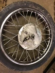 80,.81,82 Yamaha SR-250 Front Wheel, Axle, Brake, 3Y6-25111-00-38, Cafe Racer. Fixed Price $99.00.