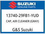 Suzuki Oem Part 13740-29FB1-YUD Cap, Air Cleaner (gray). Fixed Price $162.41.