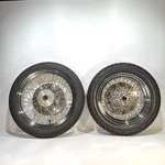 1997 Harley Sportster XL883 Hugger Front Rear Wheel Rim Tire Spoked 16" 19". Fixed Price $899.00.