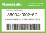 Kawasaki Genuine Fender-front,ebony 35004-0102-6C. Fixed Price $148.26.