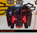 Oem 09-23 Harley Touring Road Glide Rear Fender W/lights Vivid Black. Fixed Price $499.95.